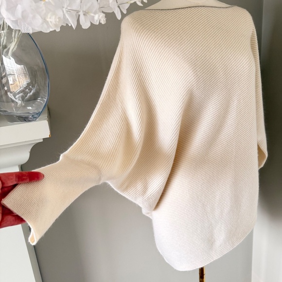 TSE x Saks Fifth Avenue Cashmere Jewel Sweater in White, Sz XL - Picture 7 of 12